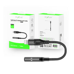 Rixus RXMU36L Lightning auf Audio Adapter Buchse 10cm