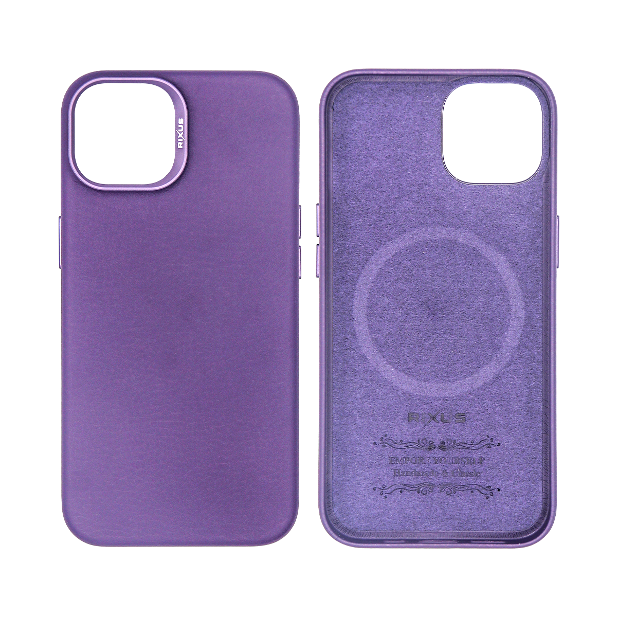 Rixus For iPhone 15 Plus Classic 02 Case With MagSafe