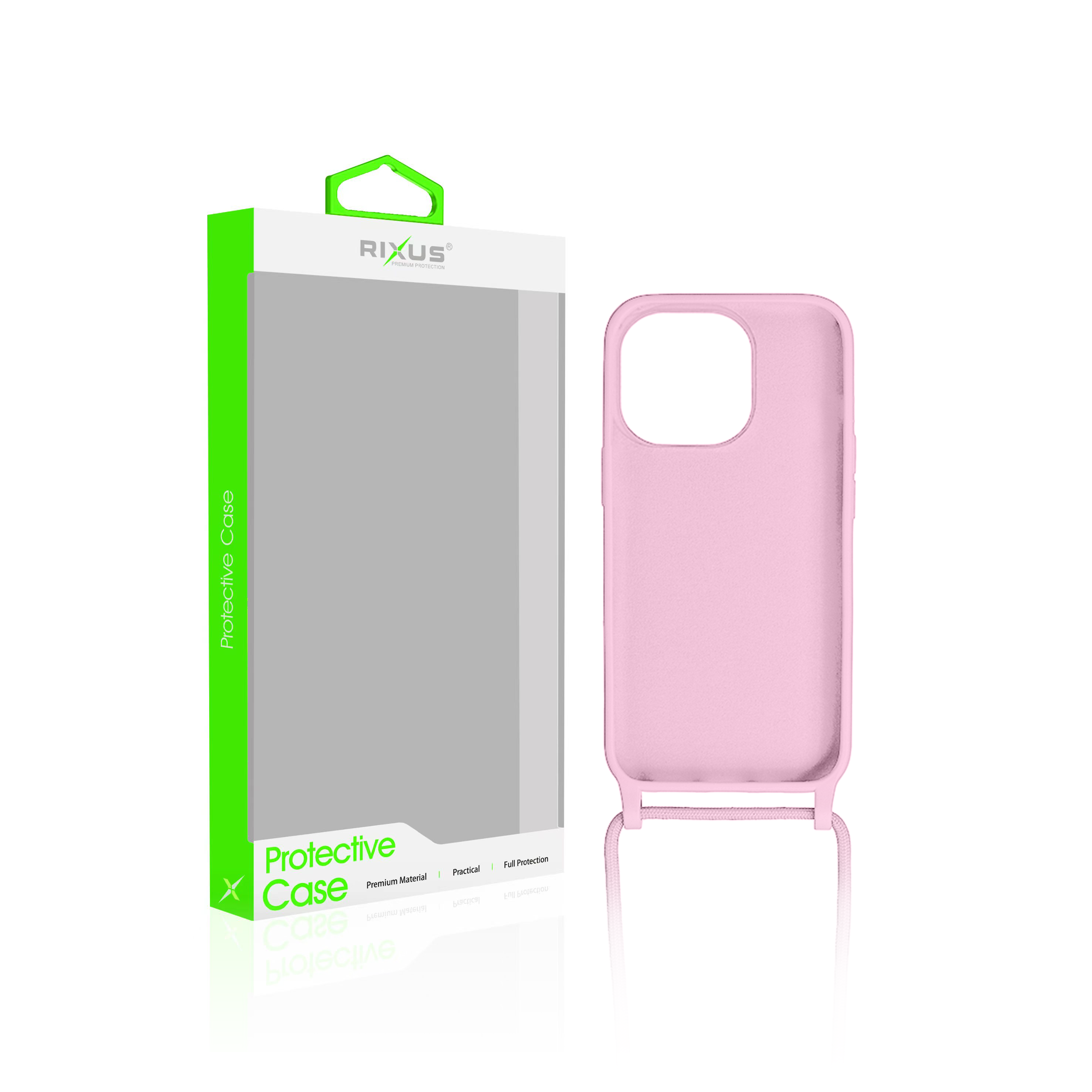 Rixus For iPhone 14 Pro Max TPU Necklace Cord Cover