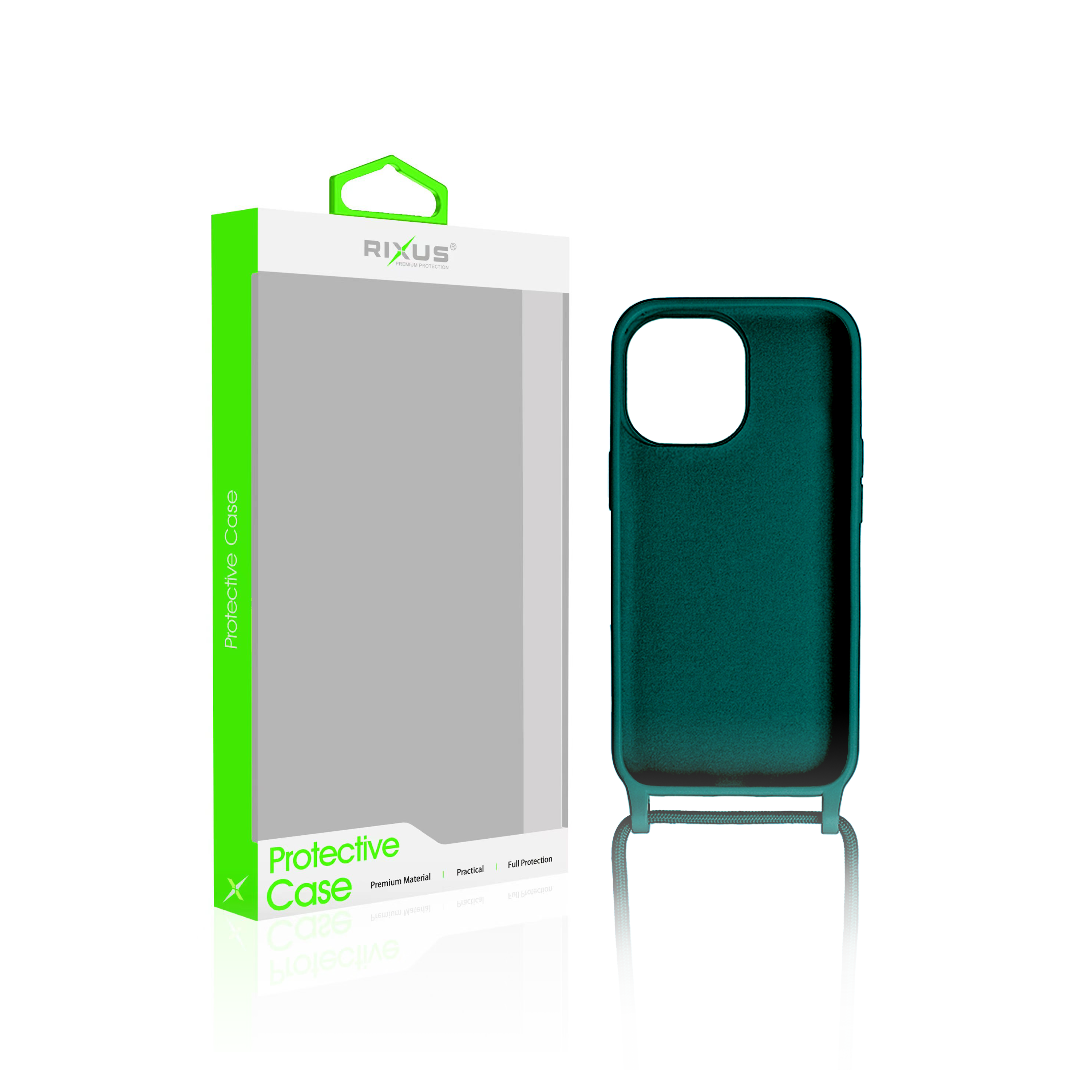 Rixus For iPhone 14 Pro Max TPU Necklace Cord Cover