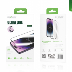 Rixus für iPhone 15 Tempered Glass Ultradünn