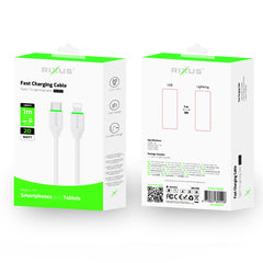 Rixus RX2022 Daten-Sync- und Schnellladekabel USB-C auf Lightning