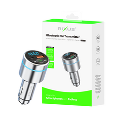Rixus RXBT40 Vollmetall-Auto-FM-Transmitter Bluetooth 5.3