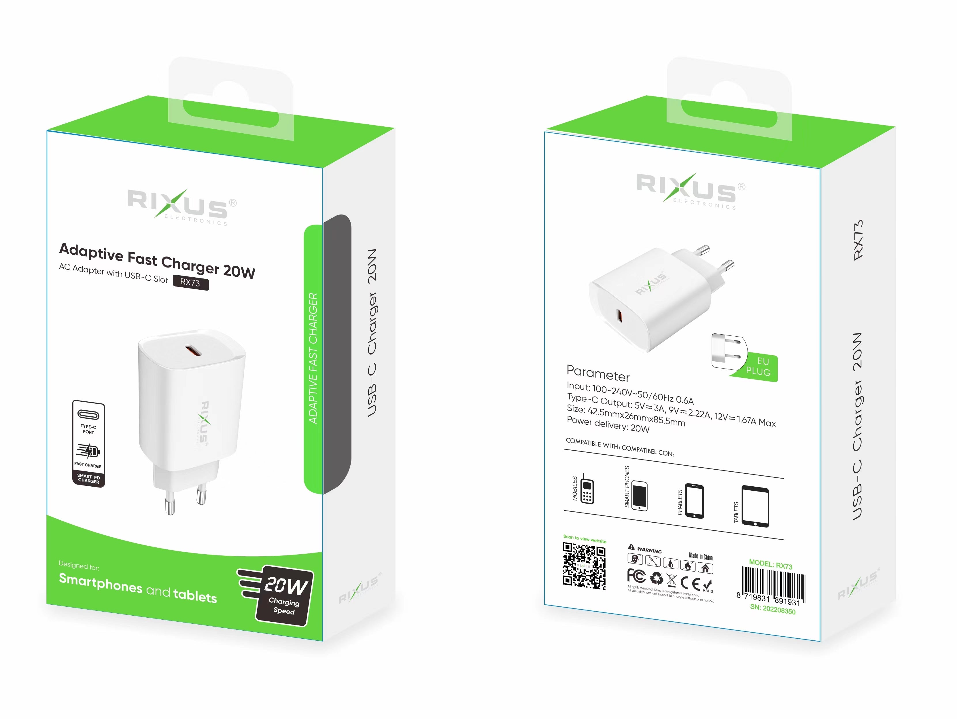 Rixus RX73 Adaptive Fast Charger