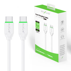 Rixus RX2015 Datenübertragungs- und Schnellladekabel USB-C auf USB-C