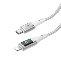 Rixus RXUC29AL Geflochtenes USB-A-auf-Lightning-Kabel mit LED-Anzeige
