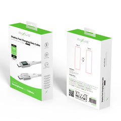Rixus RXUC29C geflochtenes USB-C-auf-USB-C-Kabel mit LED-Anzeige