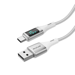 Rixus RXUC29AC Geflochtenes USB-A auf USB-C Kabel mit LED-Anzeige