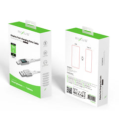Rixus RXUC29AC Geflochtenes USB-A auf USB-C Kabel mit LED-Anzeige