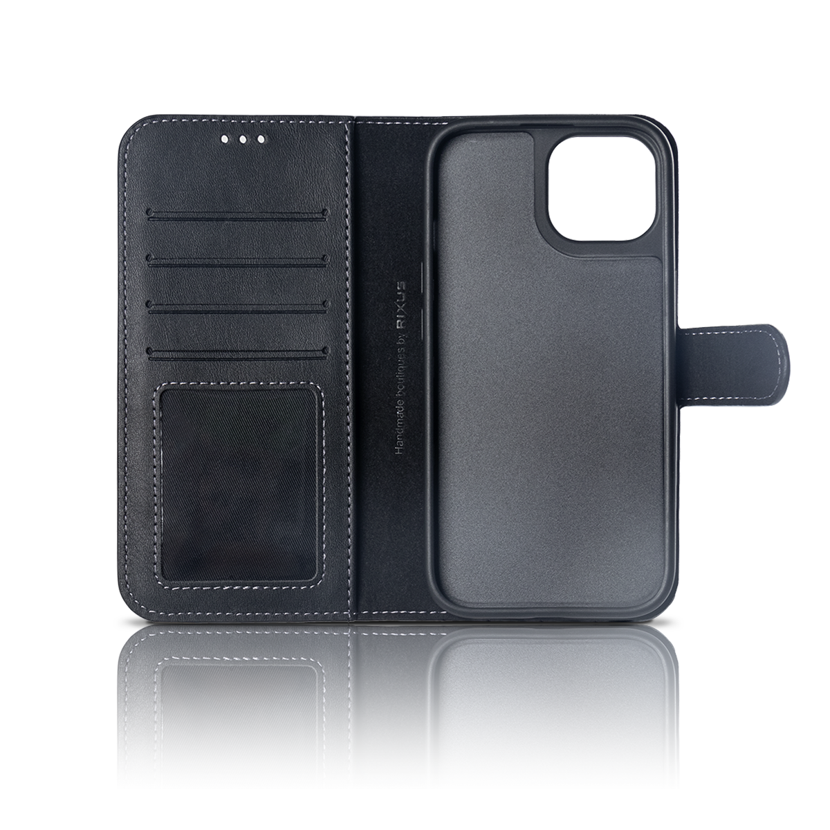 Rixus For iPhone 14 Duo Magnetic Detachable Wallet