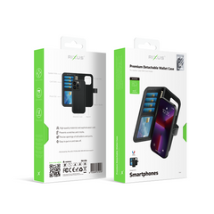 Rixus For iPhone 14 Pro Max Duo Magnetic Detachable Wallet