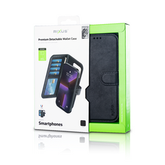 Rixus For iPhone 14 Pro Max Duo Magnetic Detachable Wallet