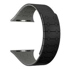 Rixus für Apple Watch, 44mm, 45mm, 49mm Silikonarmband mit Magnet + Grau