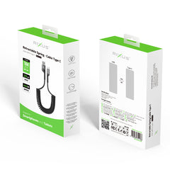 Rixus RXUC17AC aufrollbares Federkabel USB-A auf Typ-C