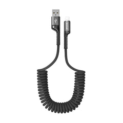 Rixus RXUC17AL Ausziehbares Spiralkabel USB-A auf Lightning