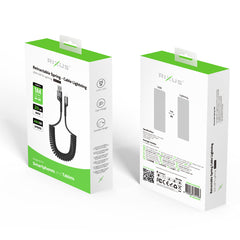 Rixus RXUC17AL Ausziehbares Spiralkabel USB-A auf Lightning