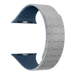 Rixus für Apple Watch, 40mm, 41mm Silikonarmband mit Magnetverschluss (Cloud + Blau)