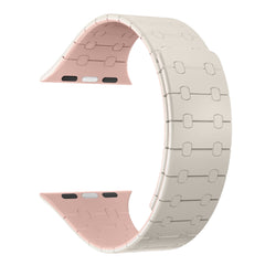Rixus Magnetisches Silikonarmband für Apple Watch 42mm, 44mm, 45mm, 49mm Weiß und