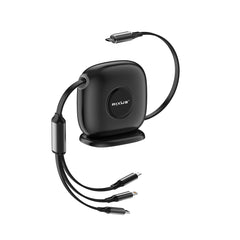 Rixus RXUC61 Ausziehbares 3-in-1-Kabel Desktop USB Typ C Schnellladegerät