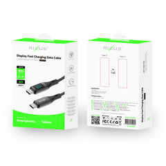 Rixus RXUC28AC Geflochtenes USB-zu-USB-C-Kabel mit LED-Anzeige