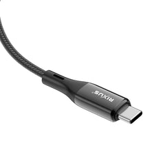 Rixus RXUC28L Geflochtenes USB-C-auf-Lightning-Kabel mit LED-Anzeige
