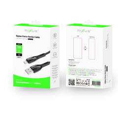 Rixus RXUC30AL Alloy USB To Lightning Data Cable Metal