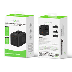 Rixus RX3425 Weltreiseadapter 25 Watt mit 3 USB-Anschlüssen