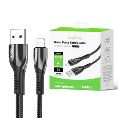 Rixus RXUC37AL Ladekabel USB-A auf Lightning Nylon