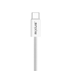 Rixus RXUC08C Schnellladekabel USB-C auf USB-C Kabel geflochtenes Nylon