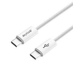 Rixus RXUC08C Schnellladekabel USB-C auf USB-C Kabel geflochtenes Nylon