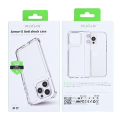 Rixus Armor-X Anti Shock Case For iPhone 17 Transparant