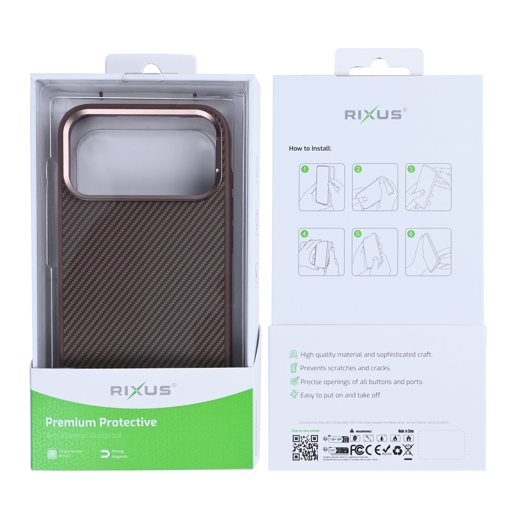 Rixus Mag Carbon With MagSafe For iPhone 17 Pro Max
