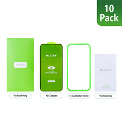 Rixus Privacy Full Curved Edge Tempe Glas für iPhone 17 (10er-Pack