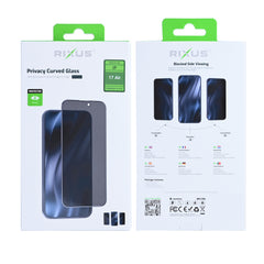 Rixus Privacy Full Curved Edge Tempe Glas für iPhone 17 Air