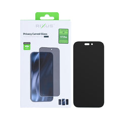 Rixus Privacy Full Curved Edge Tempered Glass für iPhone 17 Pro