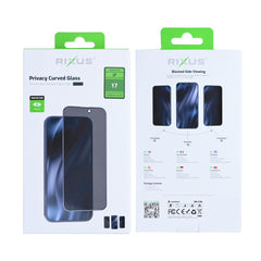 Rixus Privacy Full Curved Edge Tempe Glas für iPhone 17