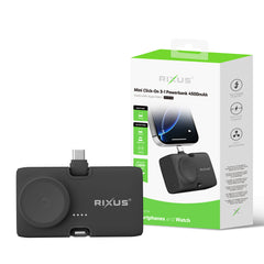 Rixus RXPB13B Mini Click-On 3-in-1 Powerbank