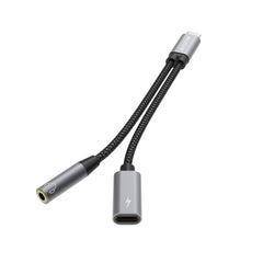 Rixus RXMU72 USB-C auf USB-C und 3,5 mm Klinke Splitter 15 cm