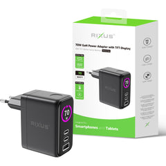 Rixus RXHC50 GaN-Netzteil mit TFT-Bildschirm Space