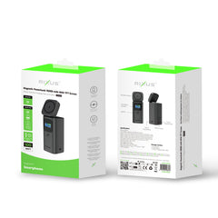 Rixus RXPB15 Magnetische Powerbank 15000 mAh mit TFT-Bildschirm Dunkel