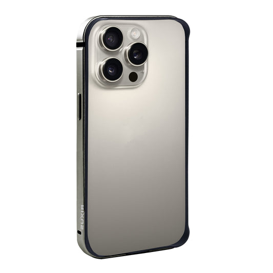 Rixus Crash Guard Case For iPhone 15 Pro Natural Titanium
