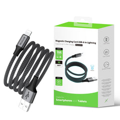 Rixus RXUC66AL Magnetisches Ladekabel USB-A auf Lightning 100cm 10W