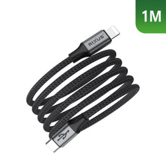 Rixus RXUC66L Magnetisches Ladekabel USB-C auf Lightning 100cm 18W