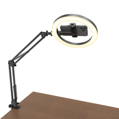 Rixus RXLG30 Ringlicht mit Schreibtischhalterung 10 Zoll
