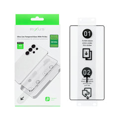 Rixus Ultra Line Gehärtetes Glas mit Passgenauer Box für Samsung Galaxy S25 Ultra