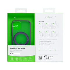 Rixus SnapGrip 360 Hülle für Apple iPhone 15