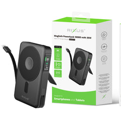 Rixus RXPB77A MagSafe kompatible Powerbank 10000 mAh 35W Schwarz