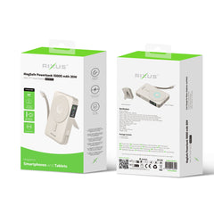 Rixus RXPB77C MagSafe Kompatible Powerbank 10000 mAh 35W Beige