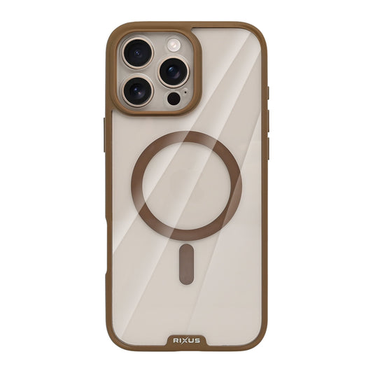 Rixus Crystal Amber Case For Apple iPhone 16 Pro Desert Gold