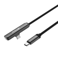 Rixus RXUC11 USB-C auf USB-C Kabel gewinkelt mit Ständer 100W